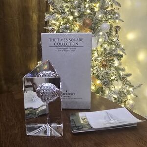 SOLD VINTAGE 2000 WATERFORD CRYSTAL THE TIMES SQUARE STAR OF HOPE PAPERWEIGHT